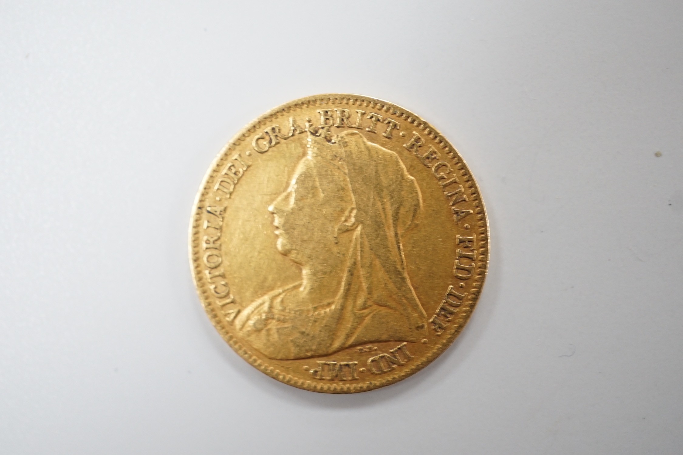 A Victoria 1898 gold half sovereign.